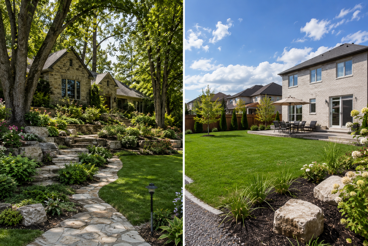 How Landscaping Needs Differ Between Elora and Fergus Properties